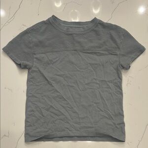 Cat & Jack Slate Blue Short-Sleeve Ribbed Yoke Tee